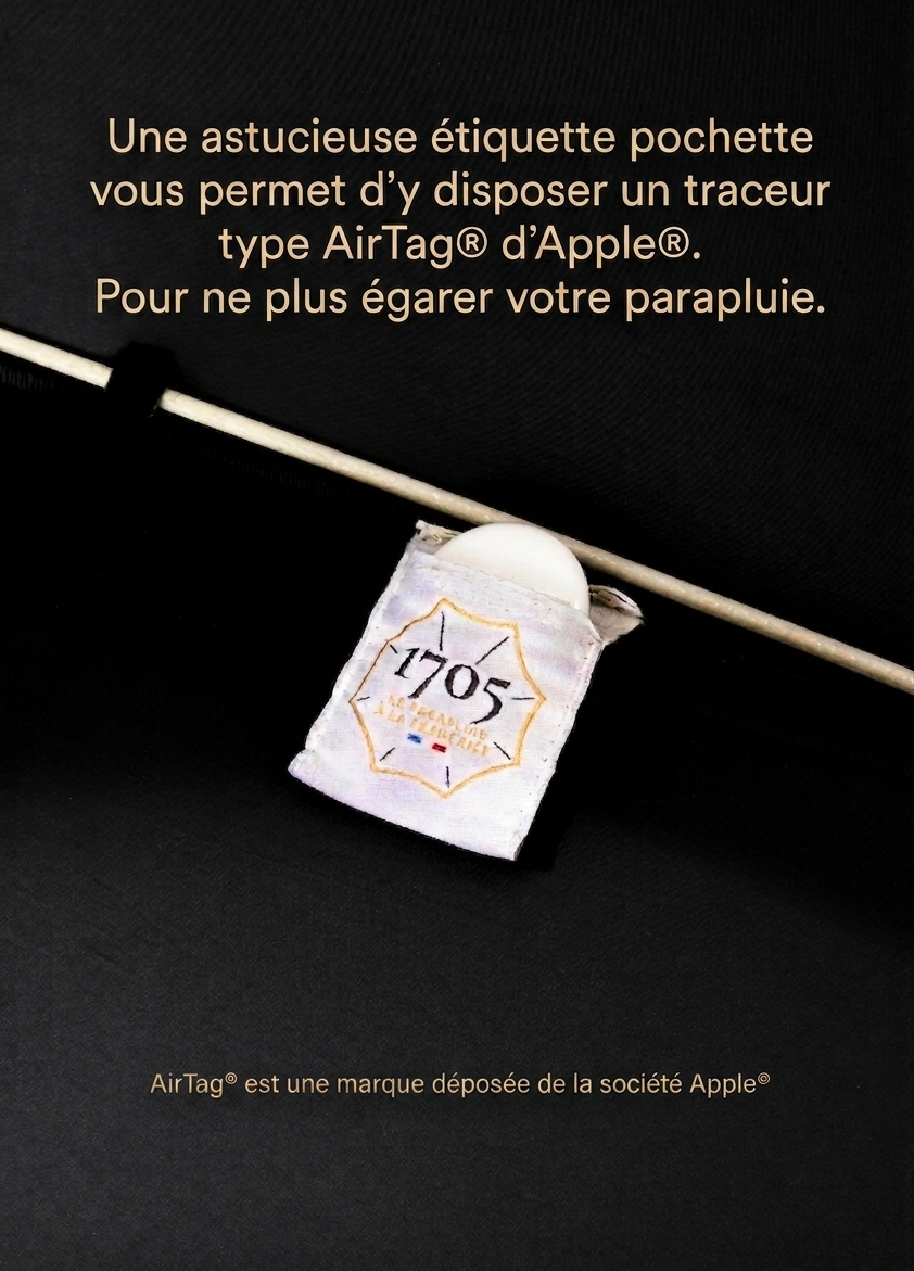 Parapluie Monté - Excellence 1705 - Noir Intemporel